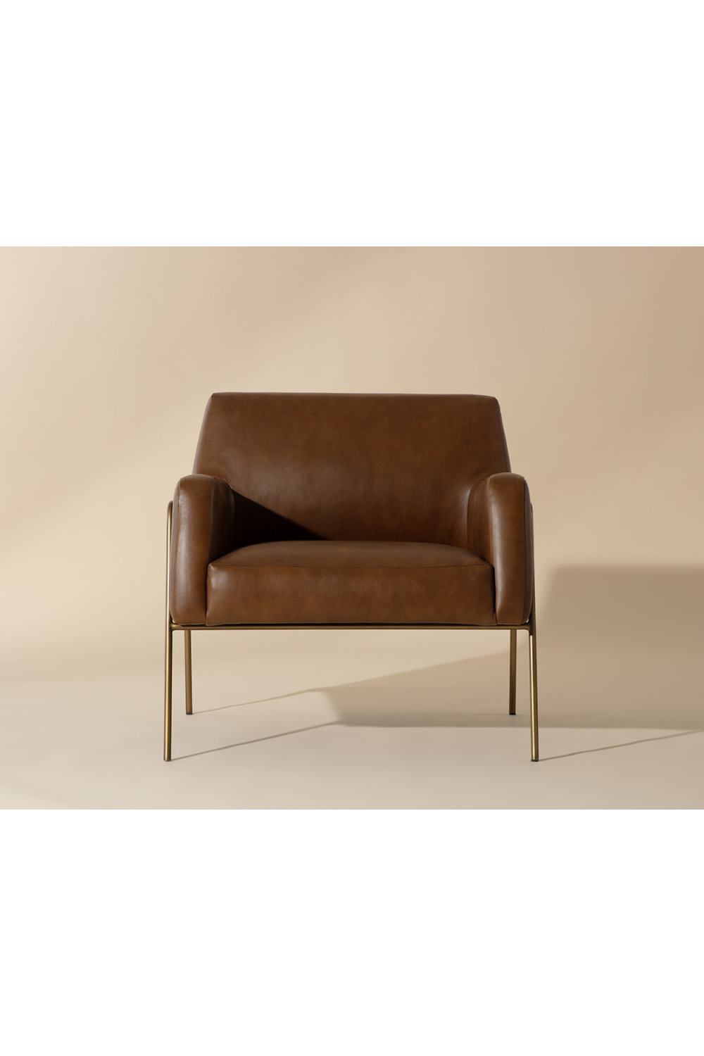 Modern European furniture - Vintage Brown Leather Lounge Chair - www.oroa.com | Oroa.com