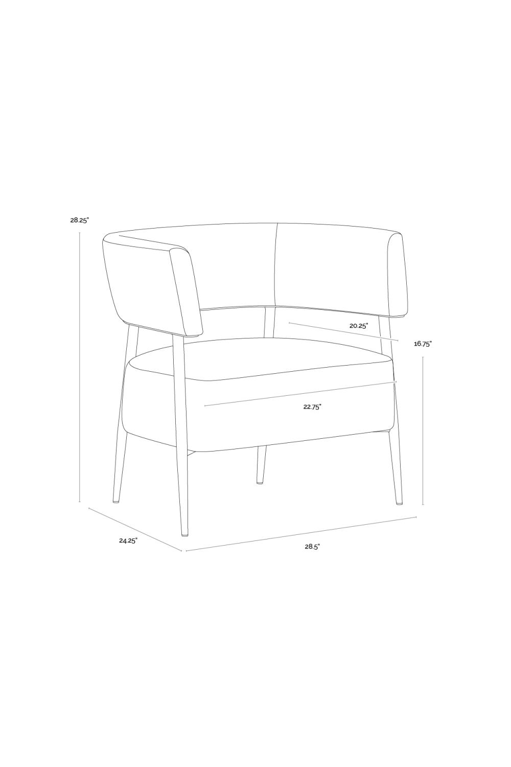Modern European furniture - Antique Brass Legs Lounge Chair - www.oroa.com | Oroa.com