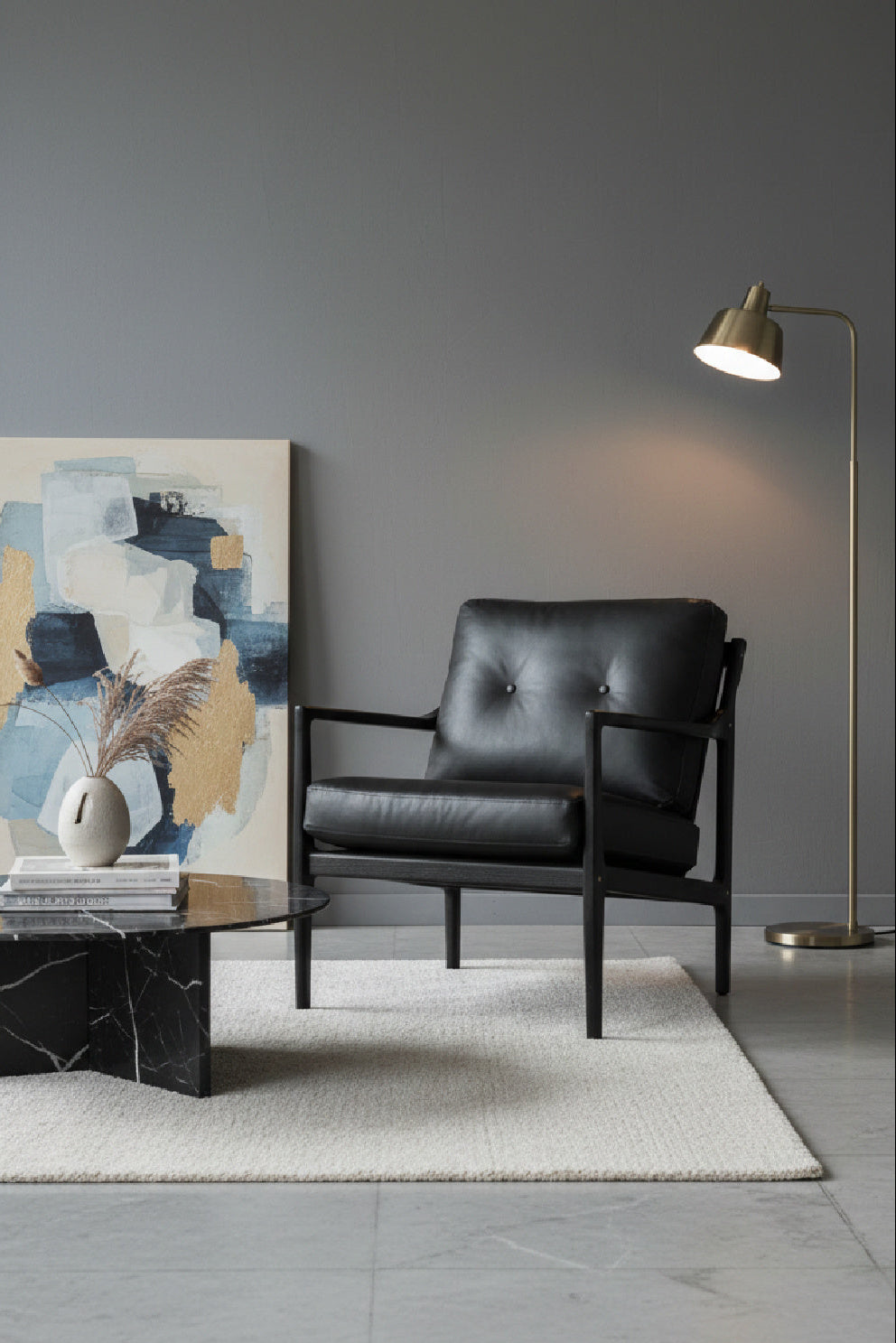Modern European furniture - Button-Tufted Leather Lounge Chair - www.oroa.com | Oroa.com