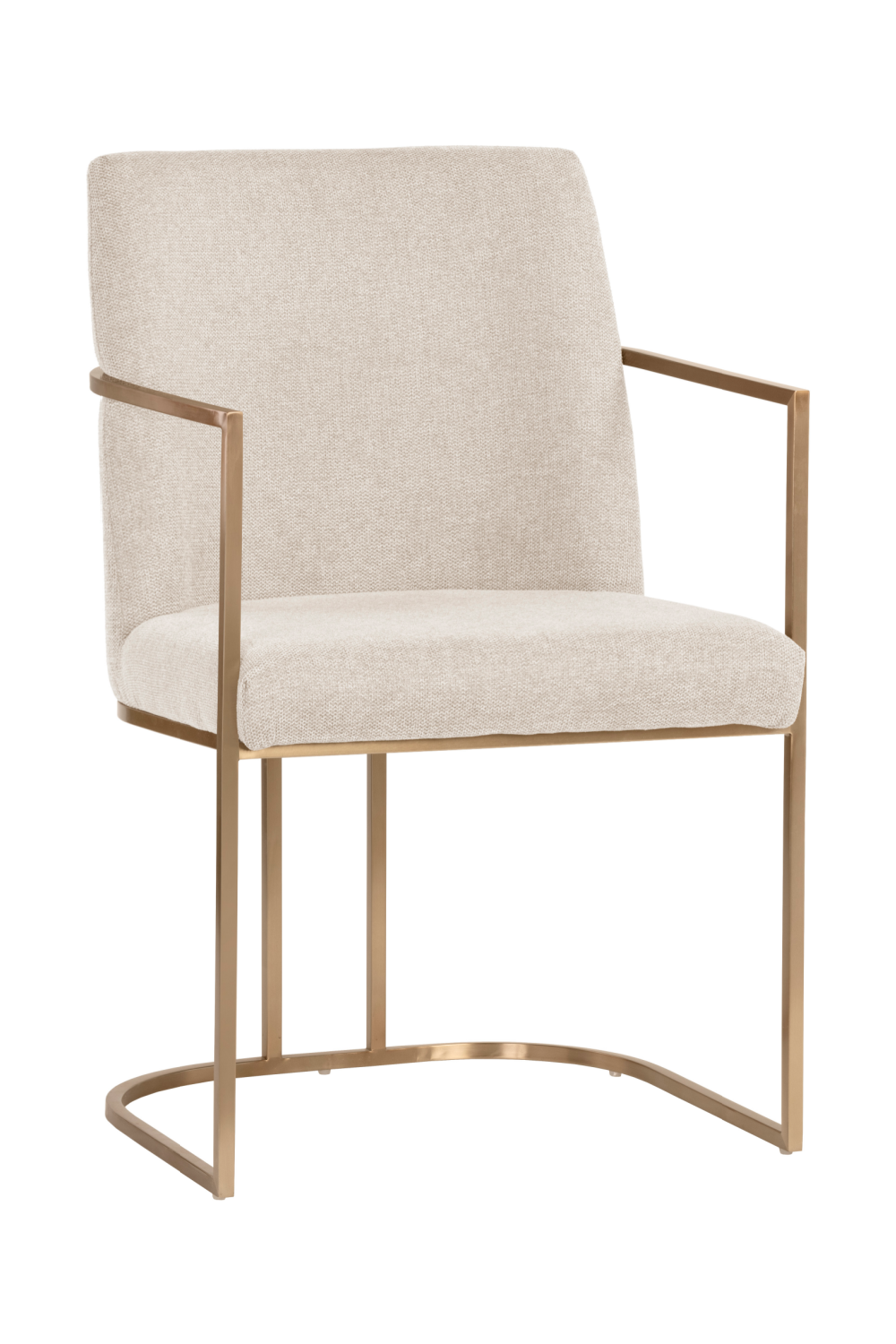 Modern European furniture - Antique Brass Framed Dining Armchair - www.oroa.com | Oroa.com