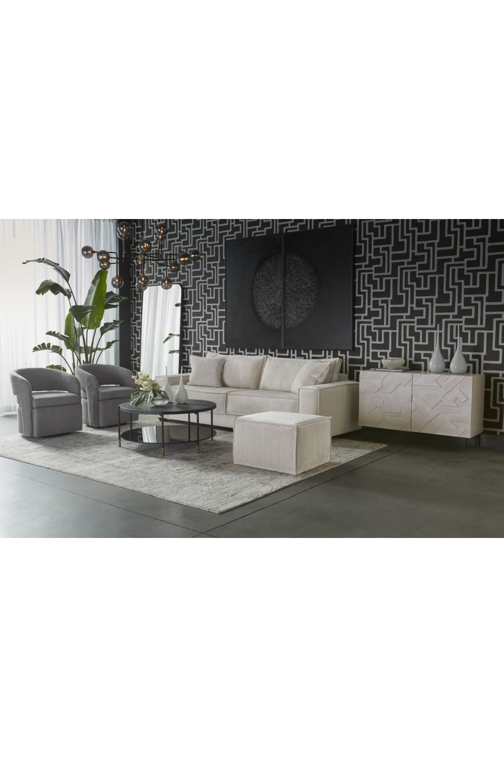 Modern European furniture - Iron Framed Floor Mirror - www.oroa.com | Oroa.com