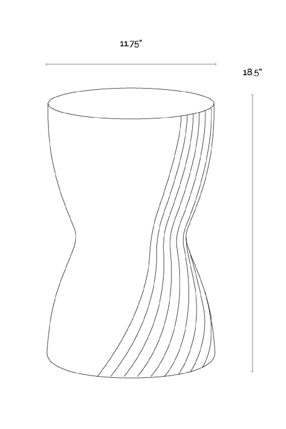 Modern European furniture - Gray Hourglass Indoor/Outdoor End Table - www.oroa.com | Oroa.com