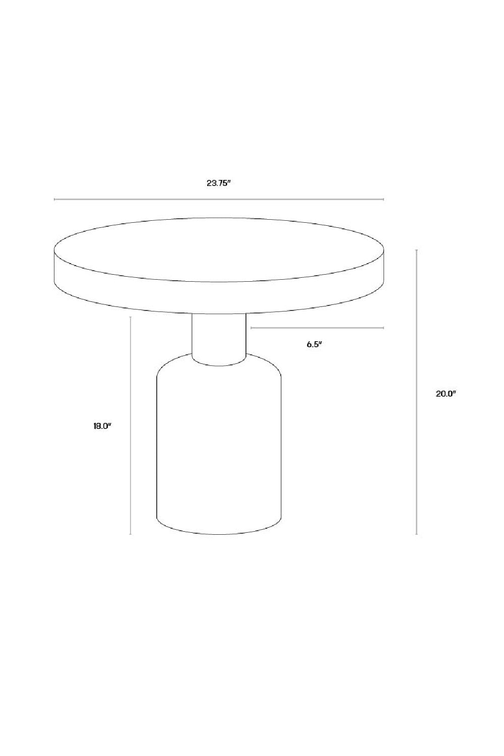 Modern European furniture - Gray Indoor/Outdoor Side Table - www.oroa.com | Oroa.com