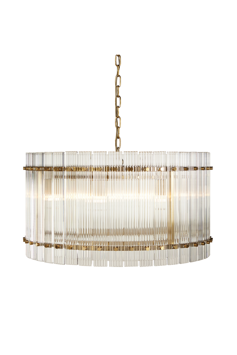 Modern European furniture - Clear Fluted Glass Chandelier - www.oroa.com | Oroa.com