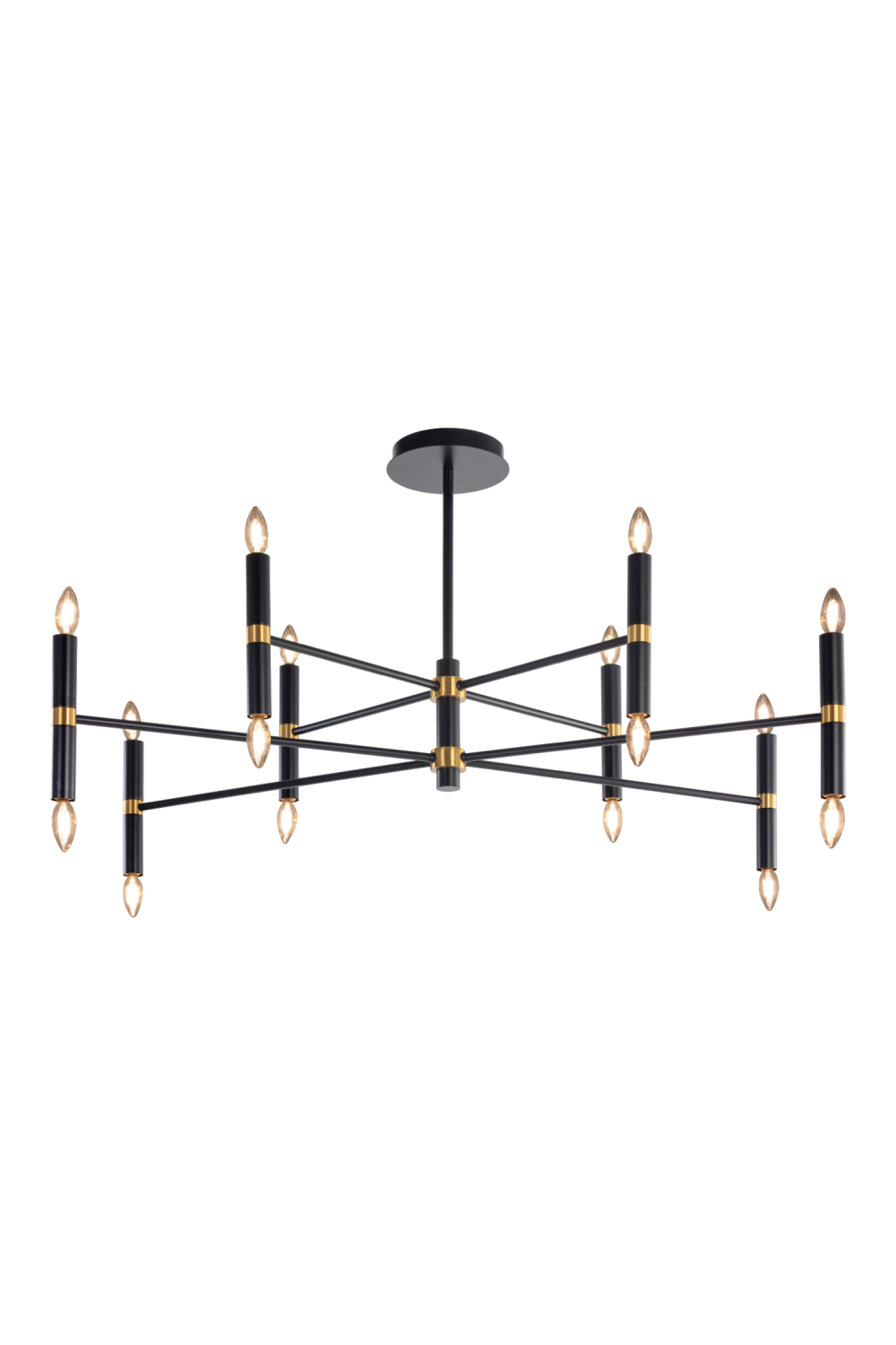 Modern European furniture - Black Tubes 16-Light Chandelier - www.oroa.com | Oroa.com