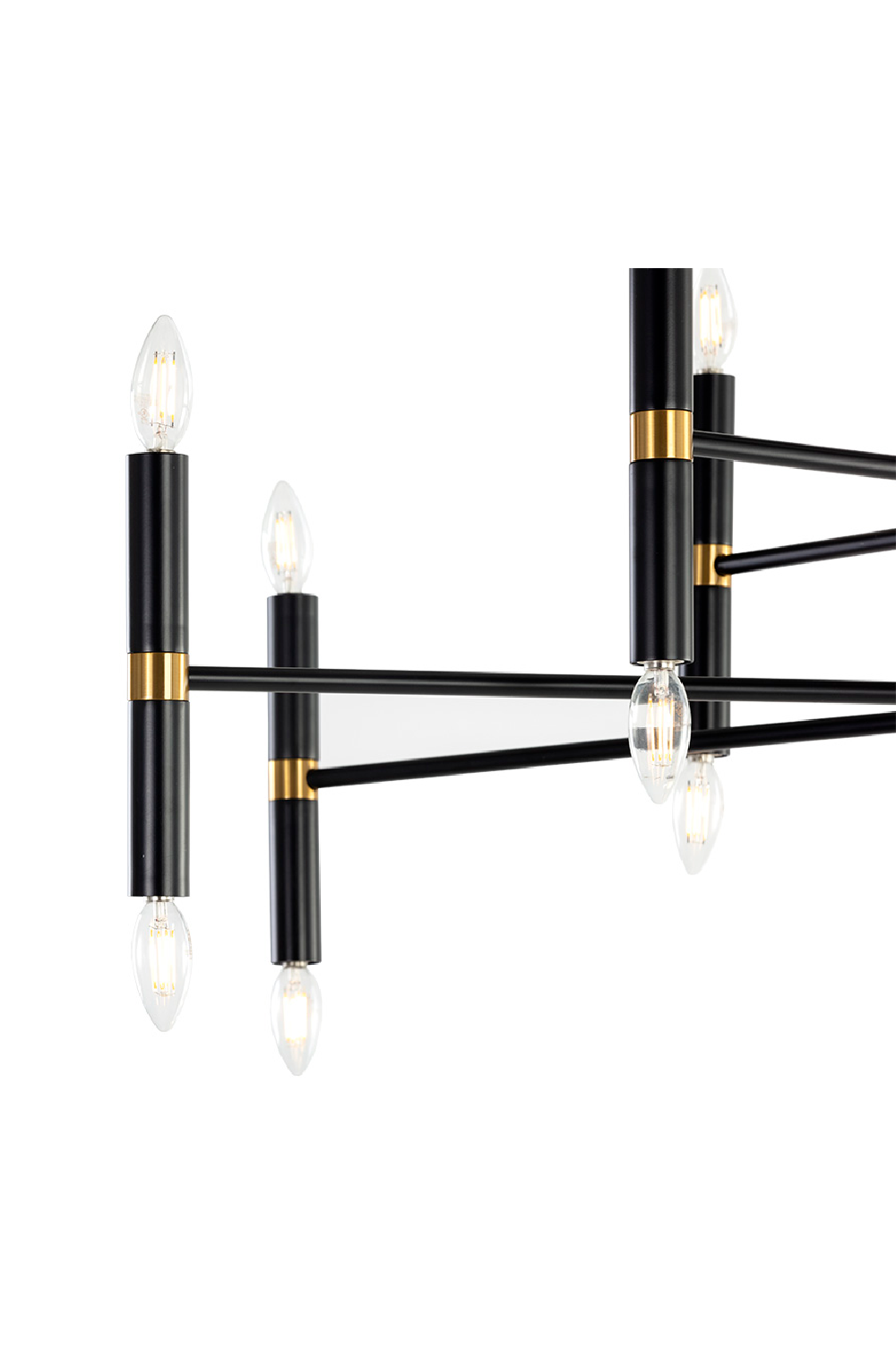 Modern European furniture - Black Tubes 16-Light Chandelier - www.oroa.com | Oroa.com