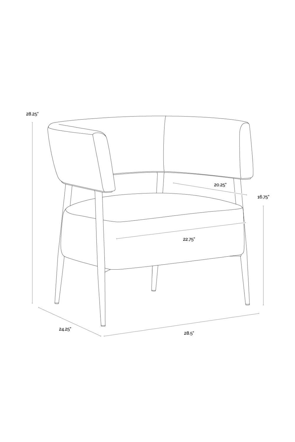 Modern European furniture - Antique Brass Legs Lounge Chair - www.oroa.com | Oroa.com