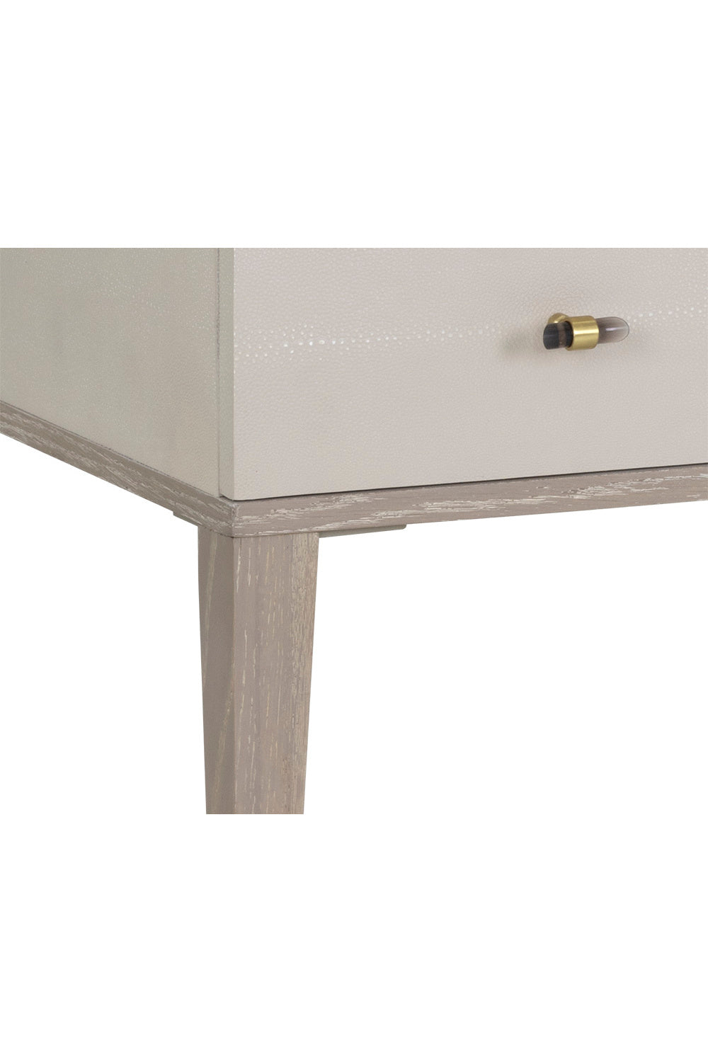 Modern European furniture - Cream Shagreen 4-Drawer Desk - www.oroa.com | Oroa.com