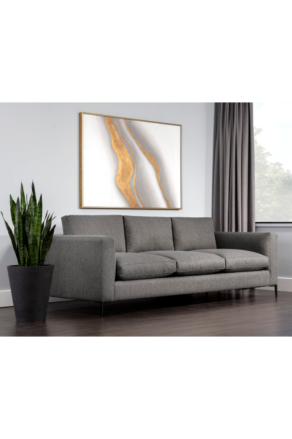 Modern European furniture - Fabric Sofa with Reversible Cushions - www.oroa.com | Oroa.com