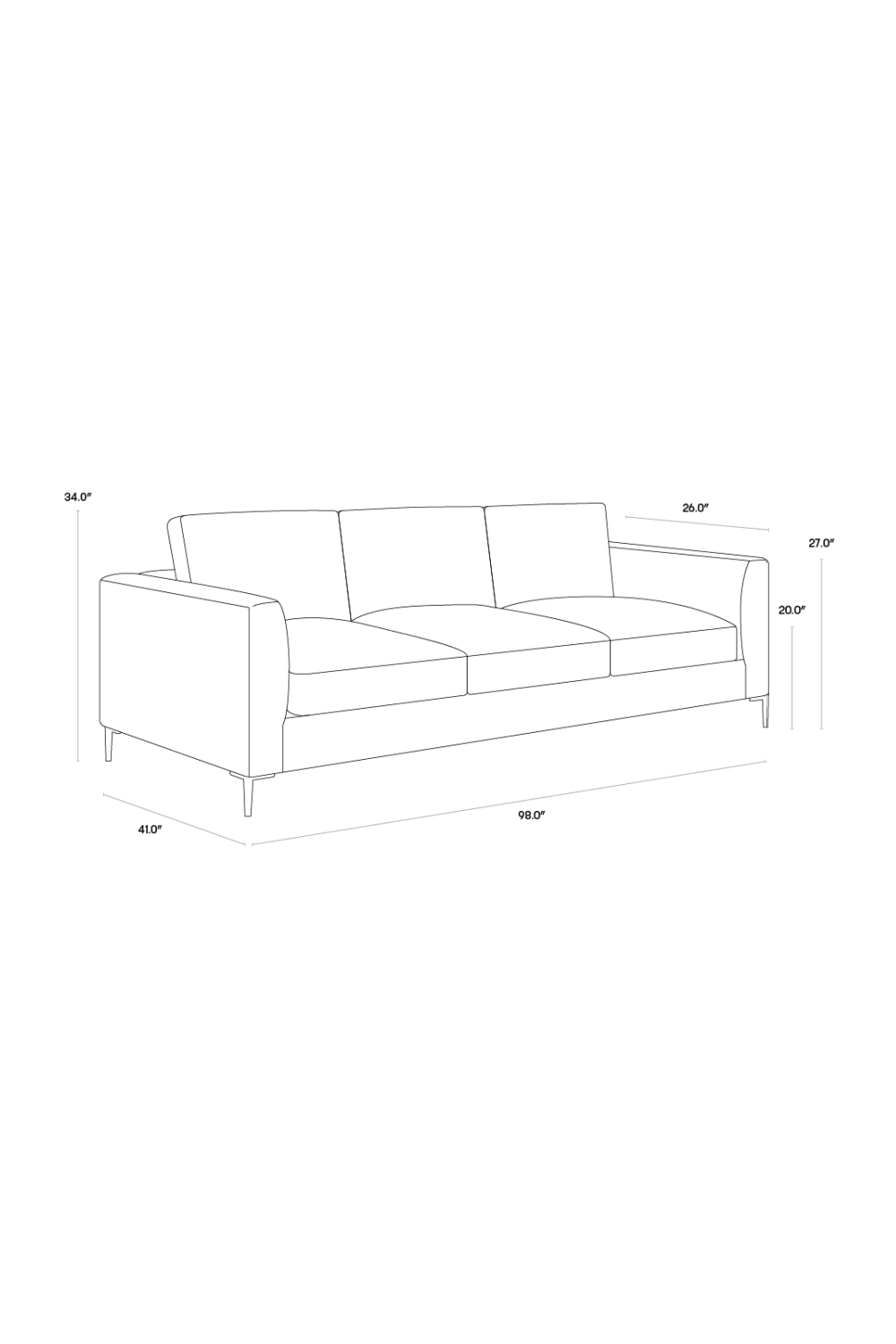 Modern European furniture - Fabric Sofa with Reversible Cushions - www.oroa.com | Oroa.com