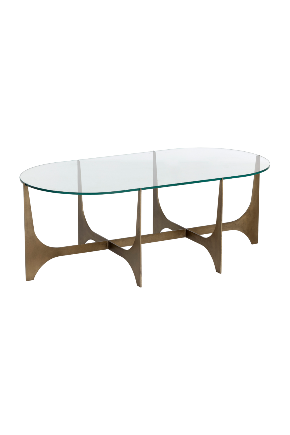 Modern European furniture - Oval Clear Glass Coffee Table - www.oroa.com | Oroa.com