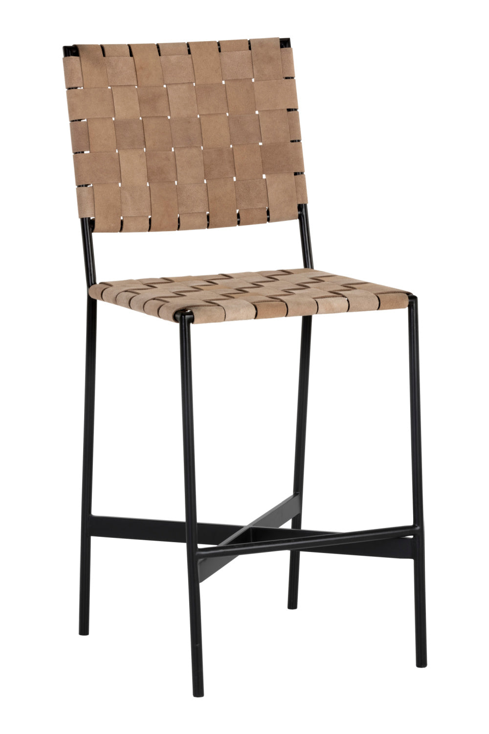 Modern European furniture - Weaved Suede Leather Counter Stool - www.oroa.com | Oroa.com