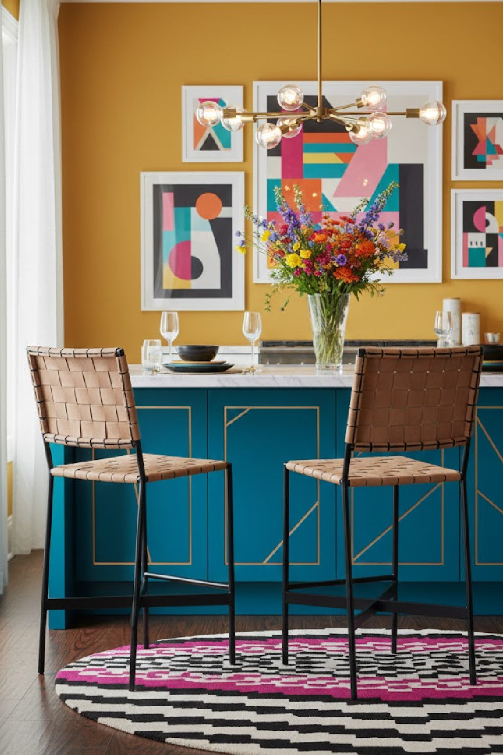 Modern European furniture - Weaved Suede Leather Counter Stool - www.oroa.com | Oroa.com