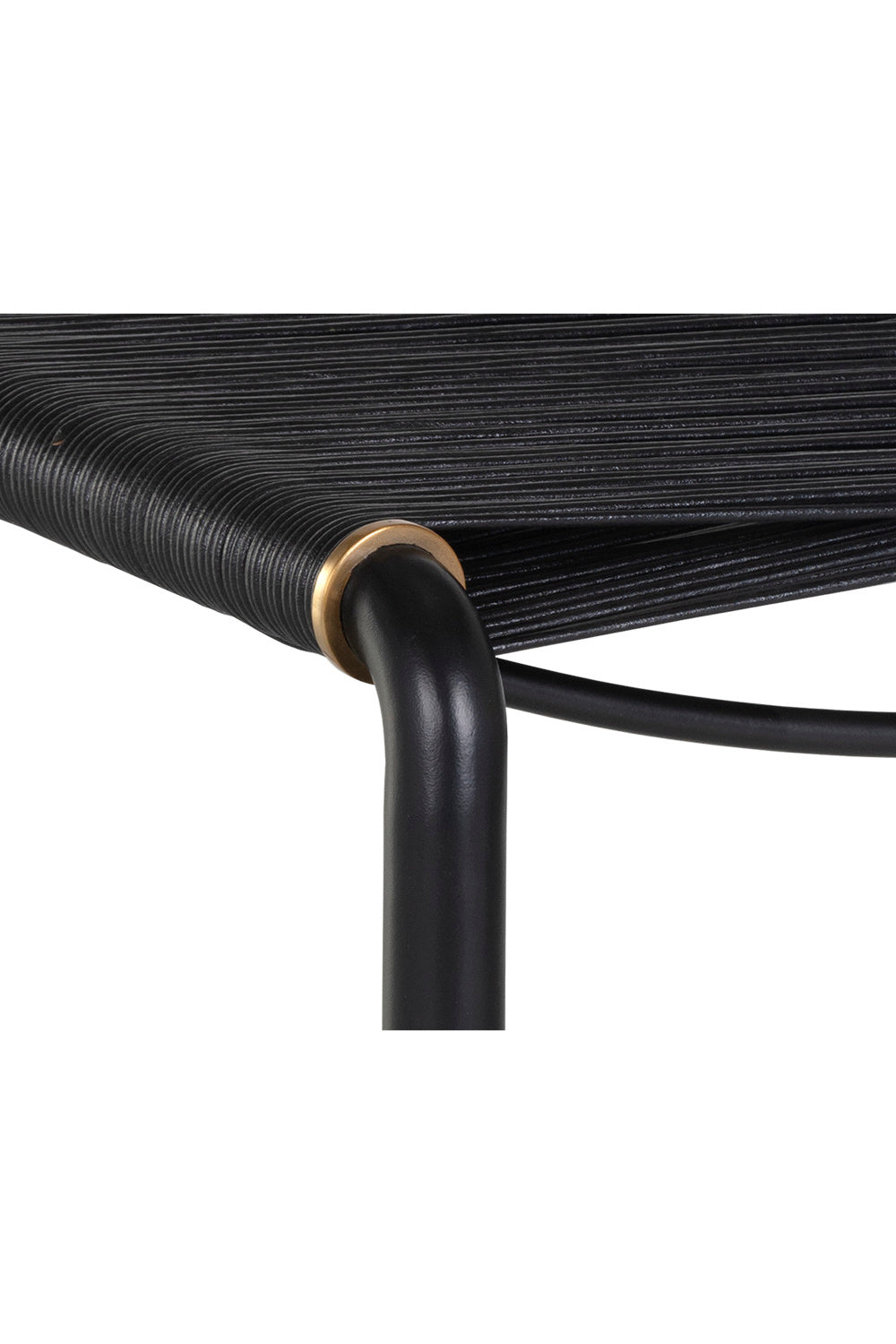 Modern European furniture - Black Leather Cord Stool - www.oroa.com | Oroa.com