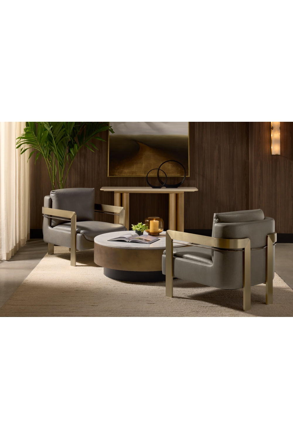 Modern European furniture - Round White Marble Coffee Table - www.oroa.com | Oroa.com