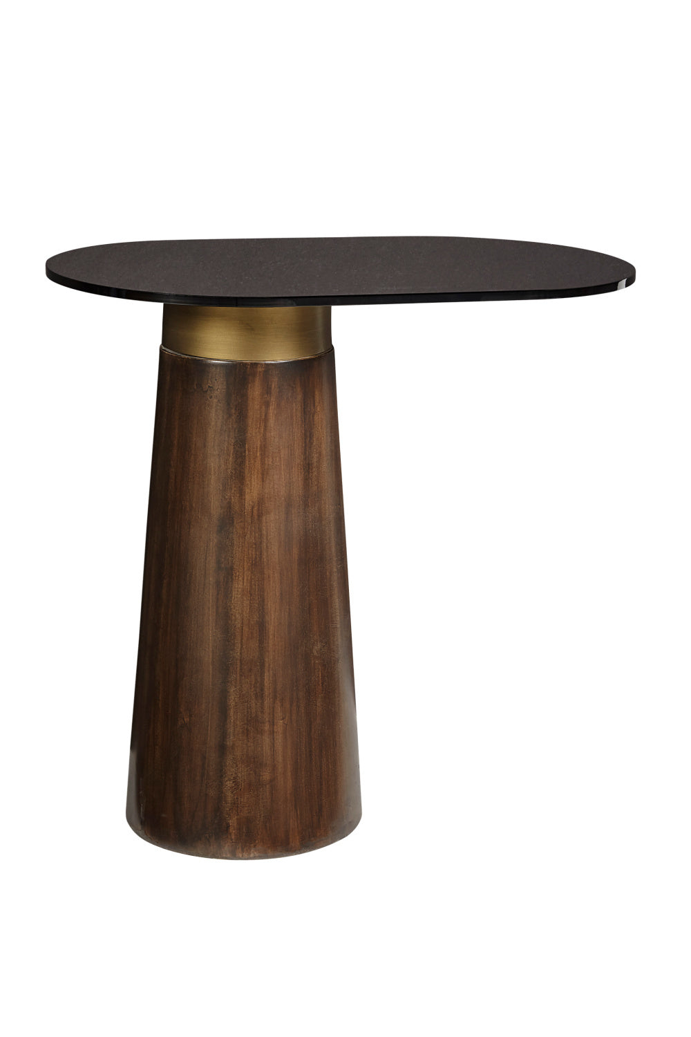 Modern European furniture - Black Glass Oval Side Table - www.oroa.com | Oroa.com