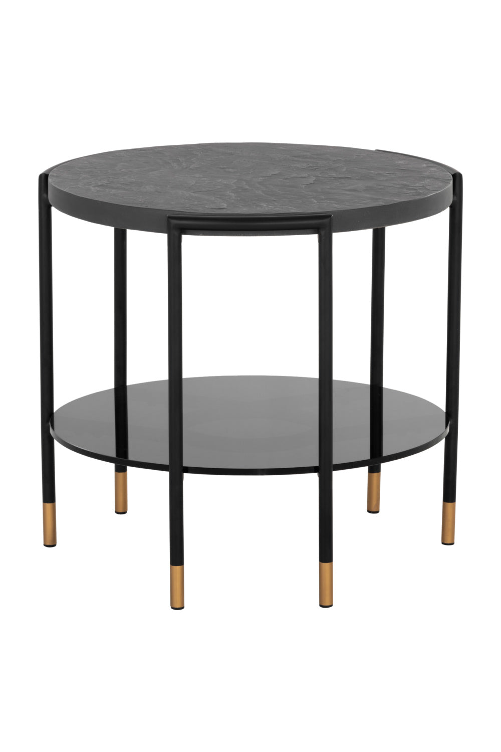 Modern European furniture - Black 2-Layer Indoor/Outdoor Side Table - www.oroa.com | Oroa.com