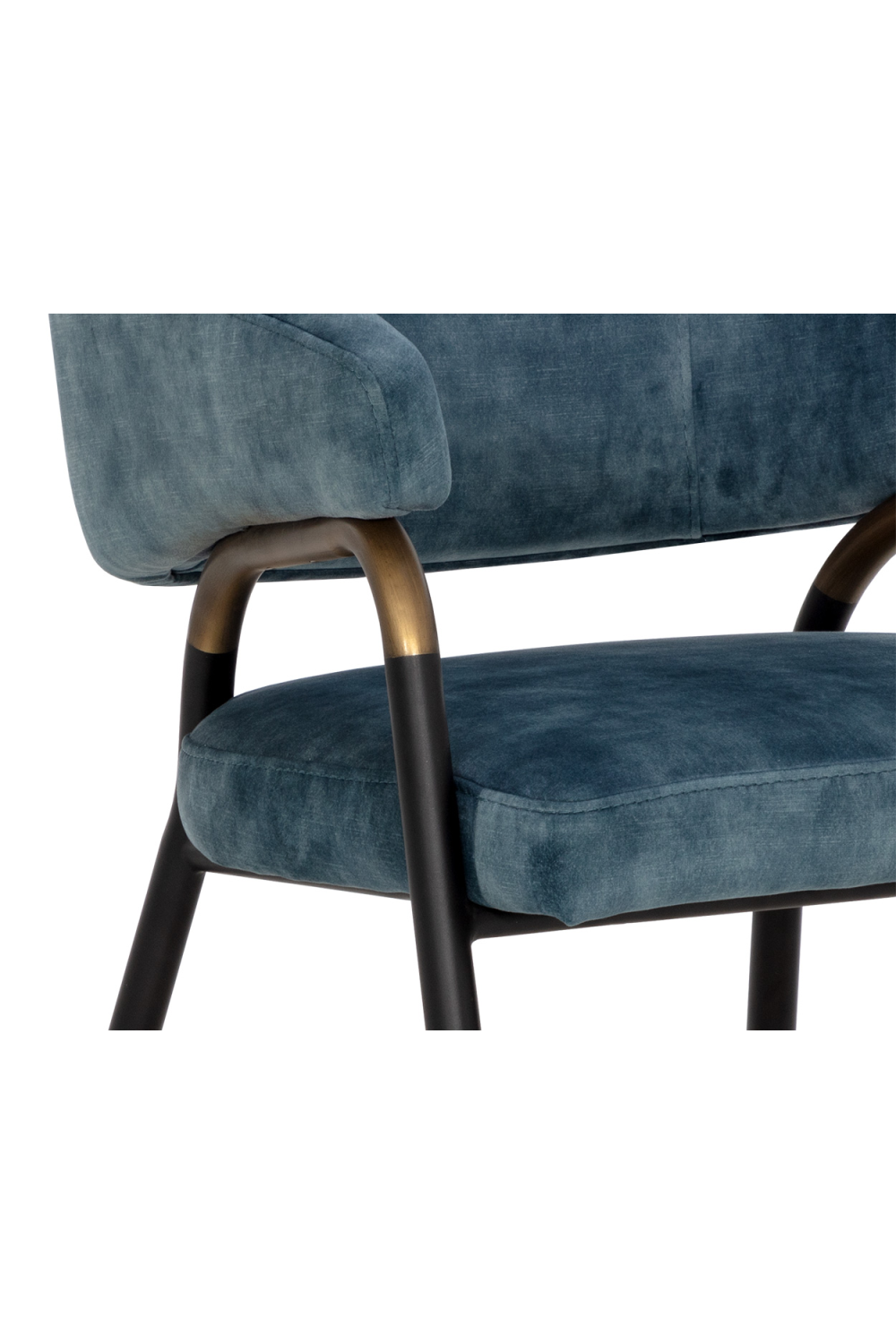 Modern European furniture - Blue Fabric Dining Armchair - www.oroa.com | Oroa.com