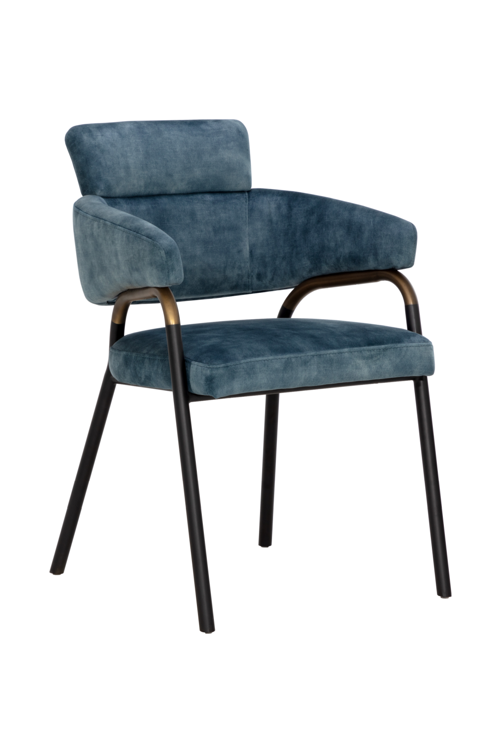 Modern European furniture - Blue Fabric Dining Armchair - www.oroa.com | Oroa.com