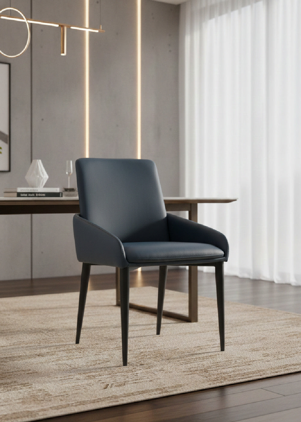 Modern European furniture - Structured Curved Dining Armchair - www.oroa.com | Oroa.com