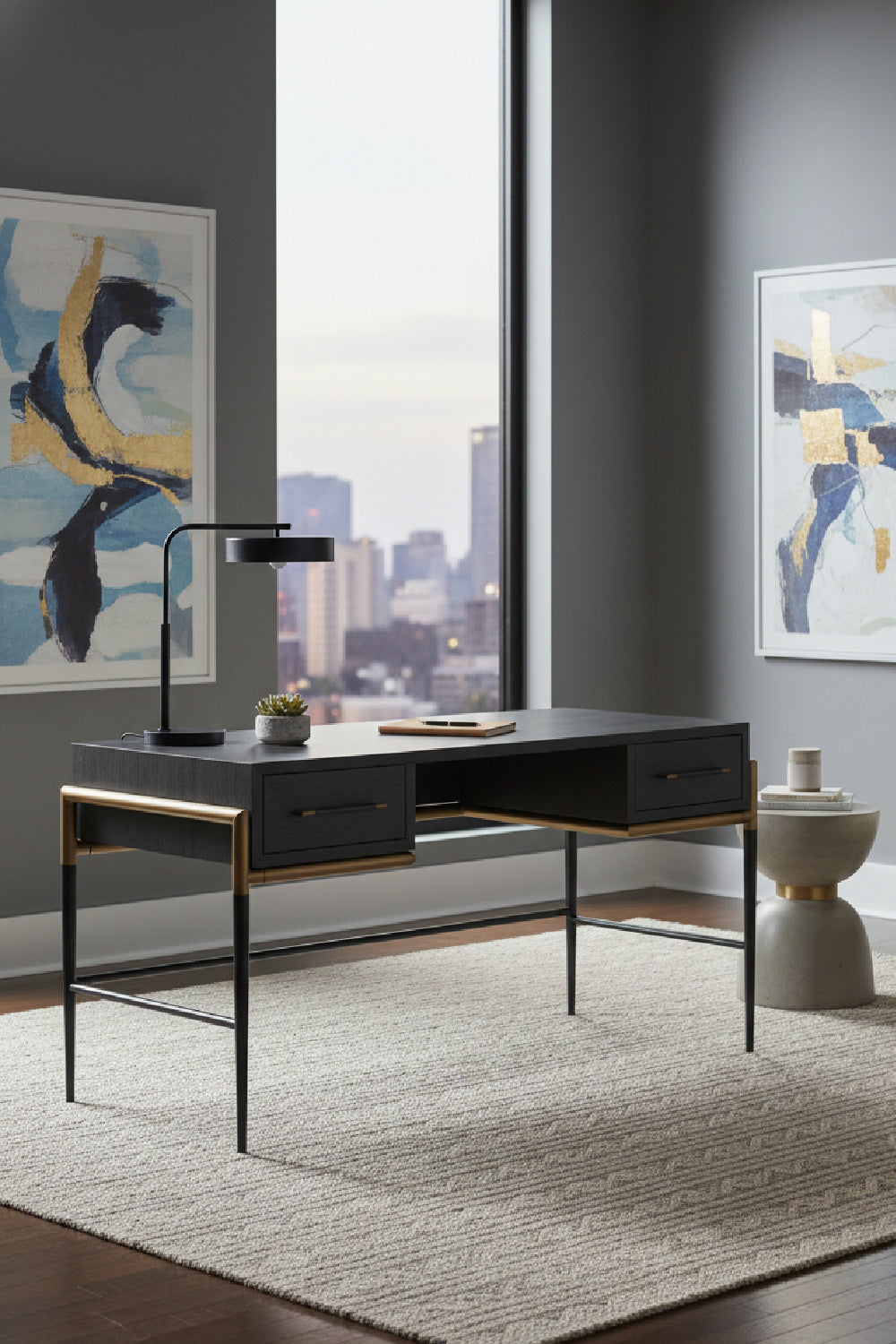 Modern European furniture - Painted Wood Office Desk - www.oroa.com | Oroa.com