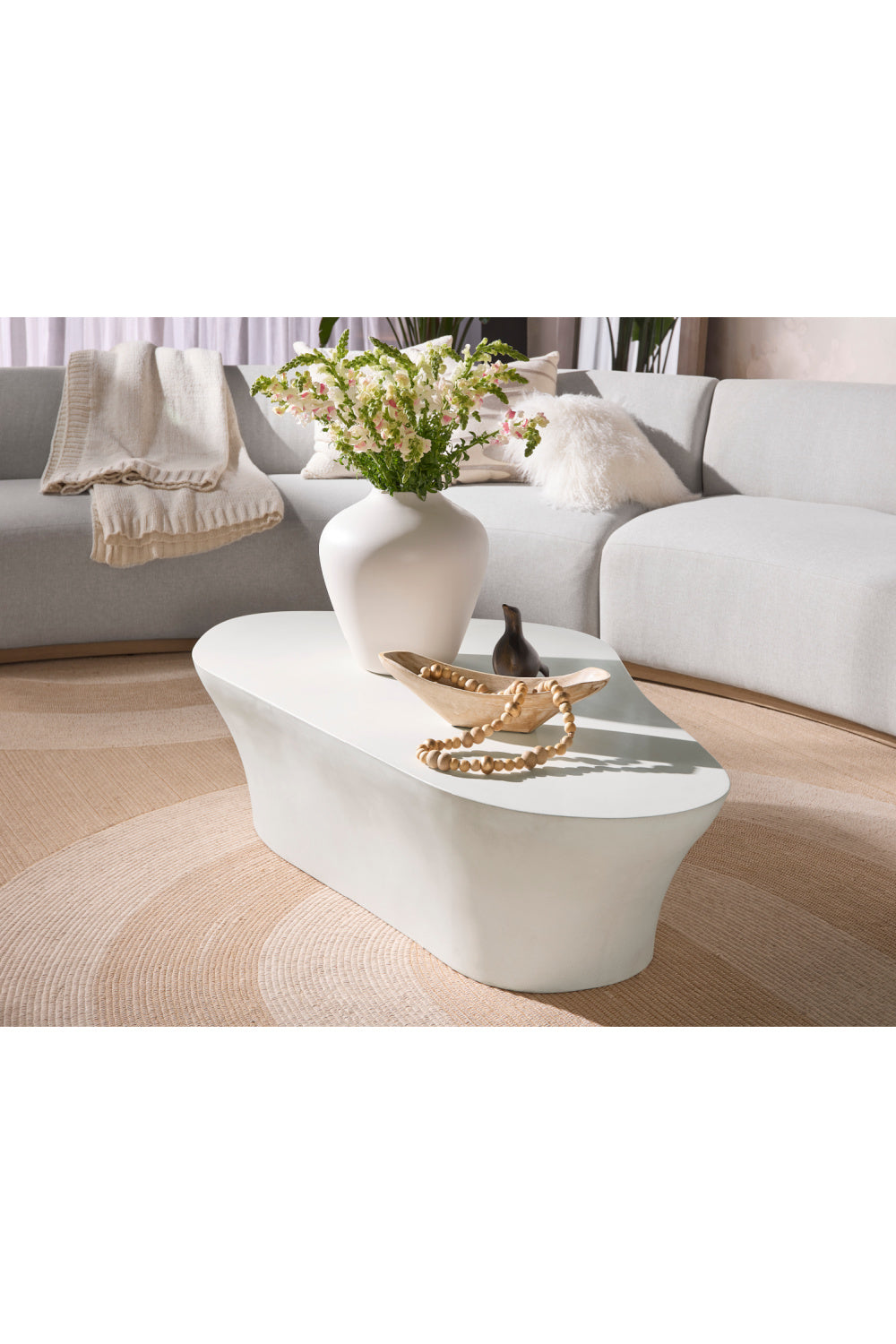 Modern European furniture - White Freeform Coffee Table - www.oroa.com | Oroa.com