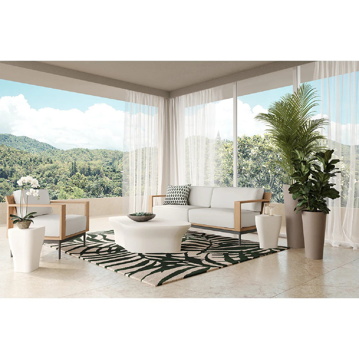 Modern European furniture - White Freeform Coffee Table - www.oroa.com | Oroa.com