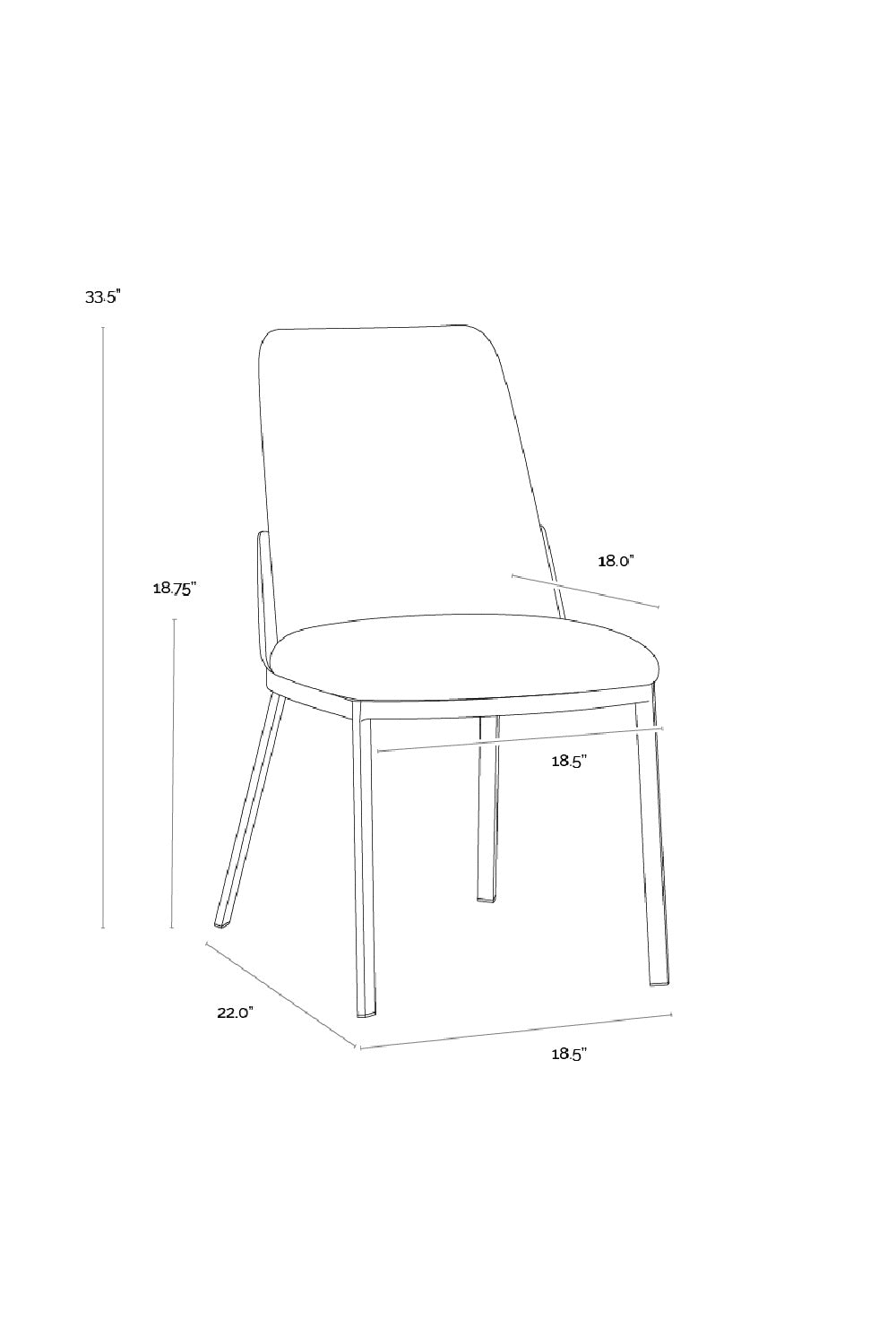 Modern European furniture - Leather Back Dining Chairs (2) - www.oroa.com | Oroa.com