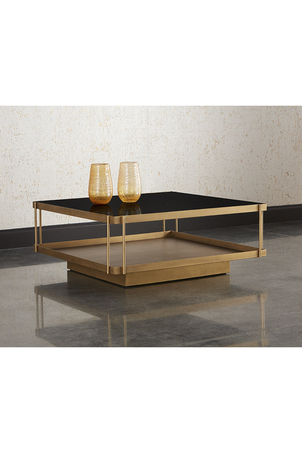 Modern European furniture - Square Black Glass Coffee Table - www.oroa.com | Oroa.com