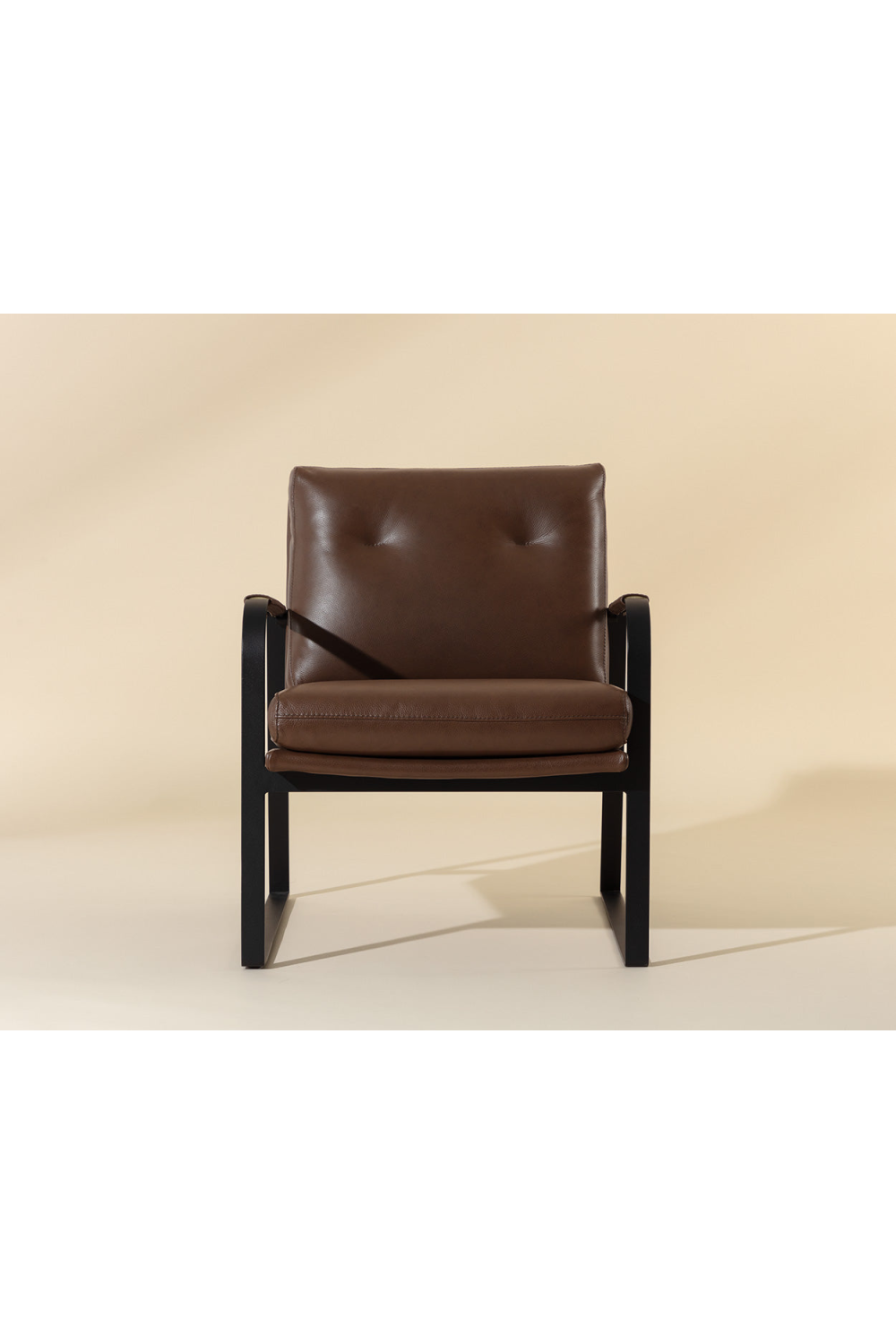 Modern European furniture - Brown Leather Industrial Lounge Chair - www.oroa.com | Oroa.com