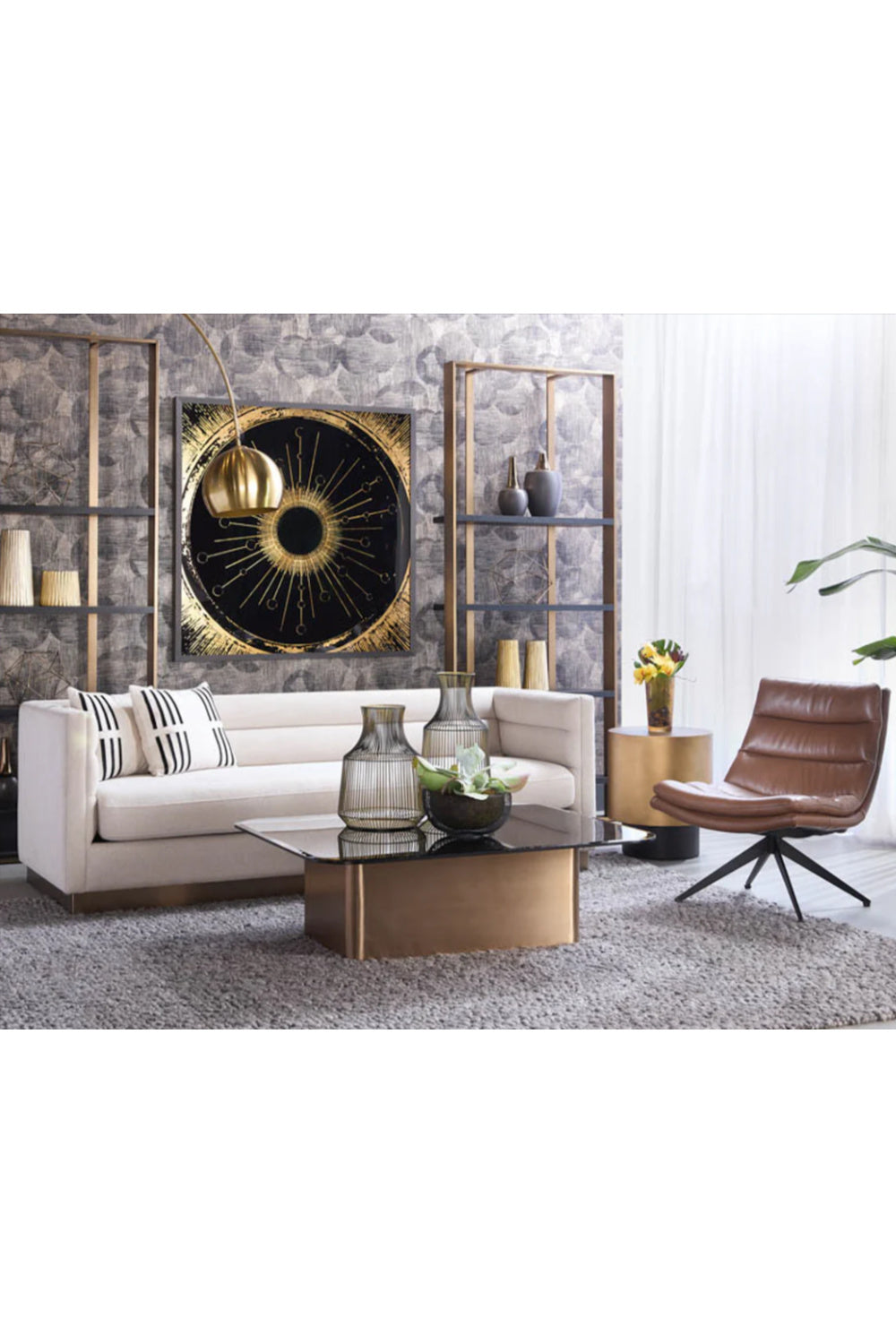 Modern European furniture - Curved Swivel Lounge Chair - www.oroa.com | Oroa.com