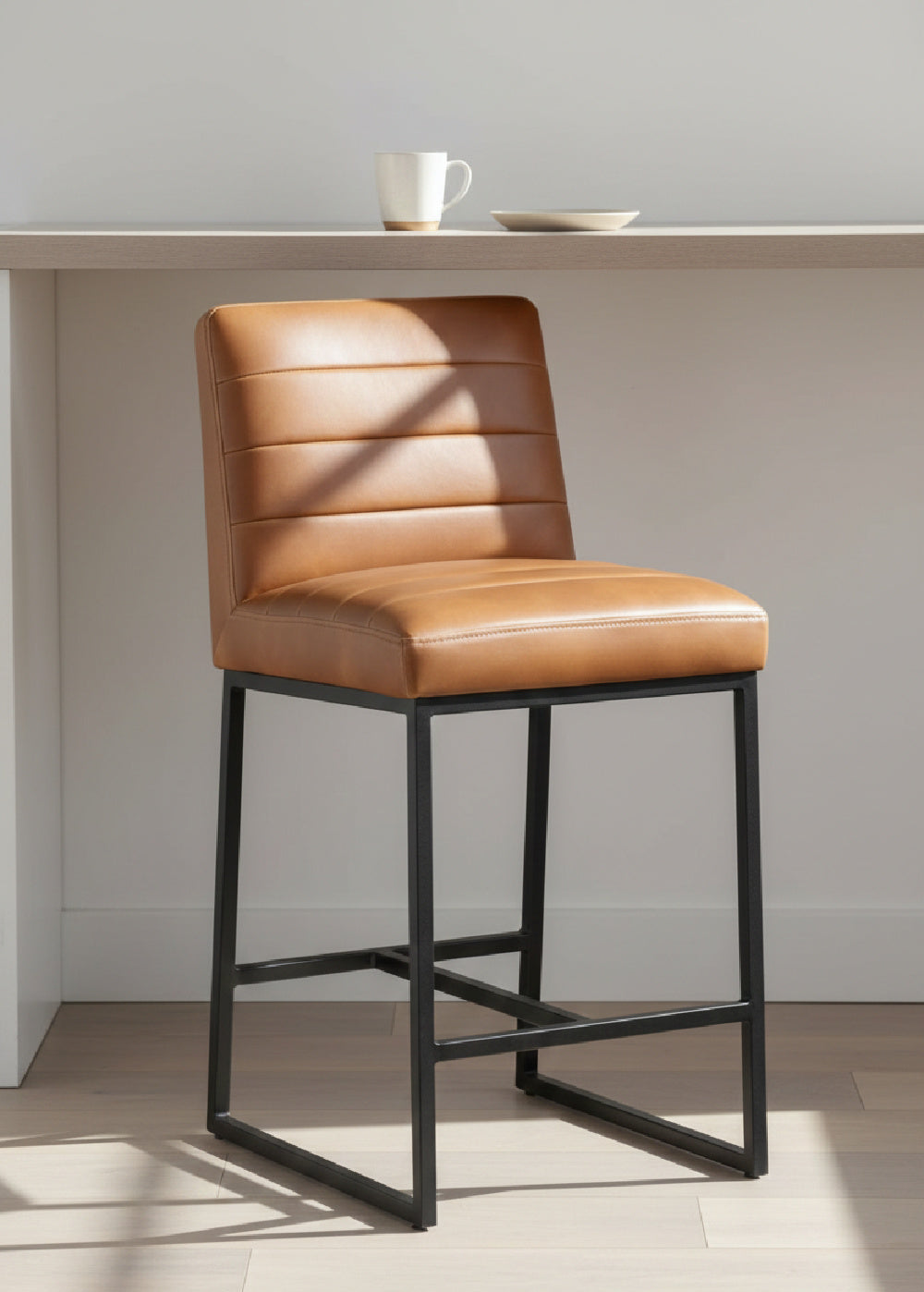 Modern European furniture - Modern Channel-Tufted Counter Stool - www.oroa.com | Oroa.com
