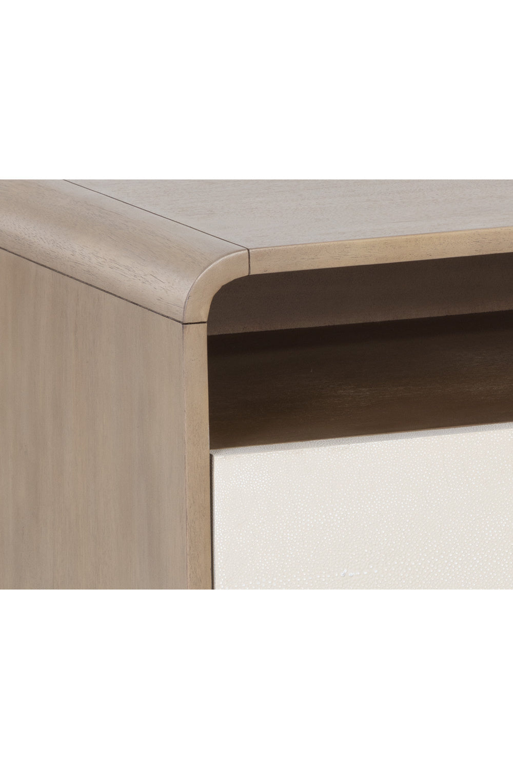 Modern European furniture - Cream Acacia 2-Drawer Nightstand - www.oroa.com | Oroa.com