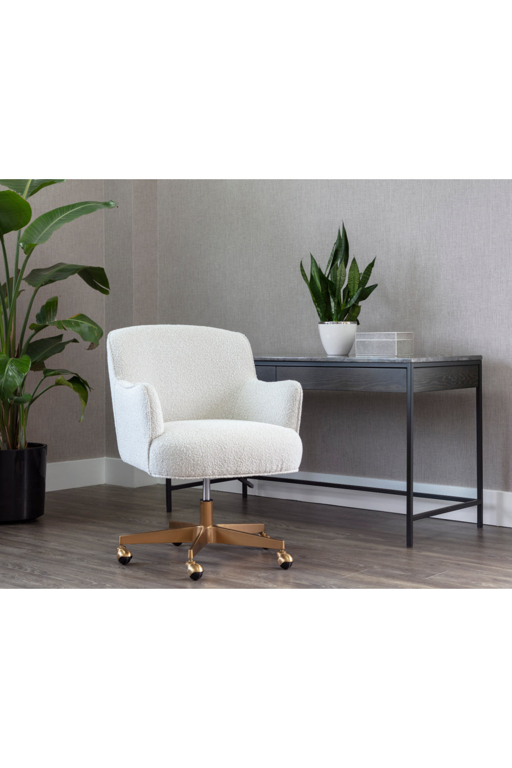 Modern European furniture - Boucle Swivel Office Chair - www.oroa.com | Oroa.com