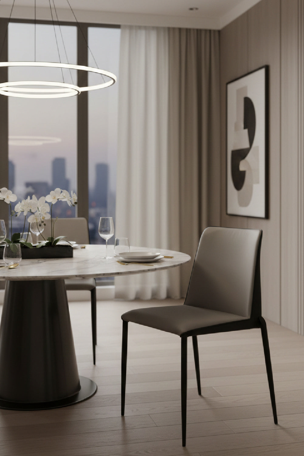 Modern European furniture - Leather Look Stackable Dining Chair - www.oroa.com | Oroa.com