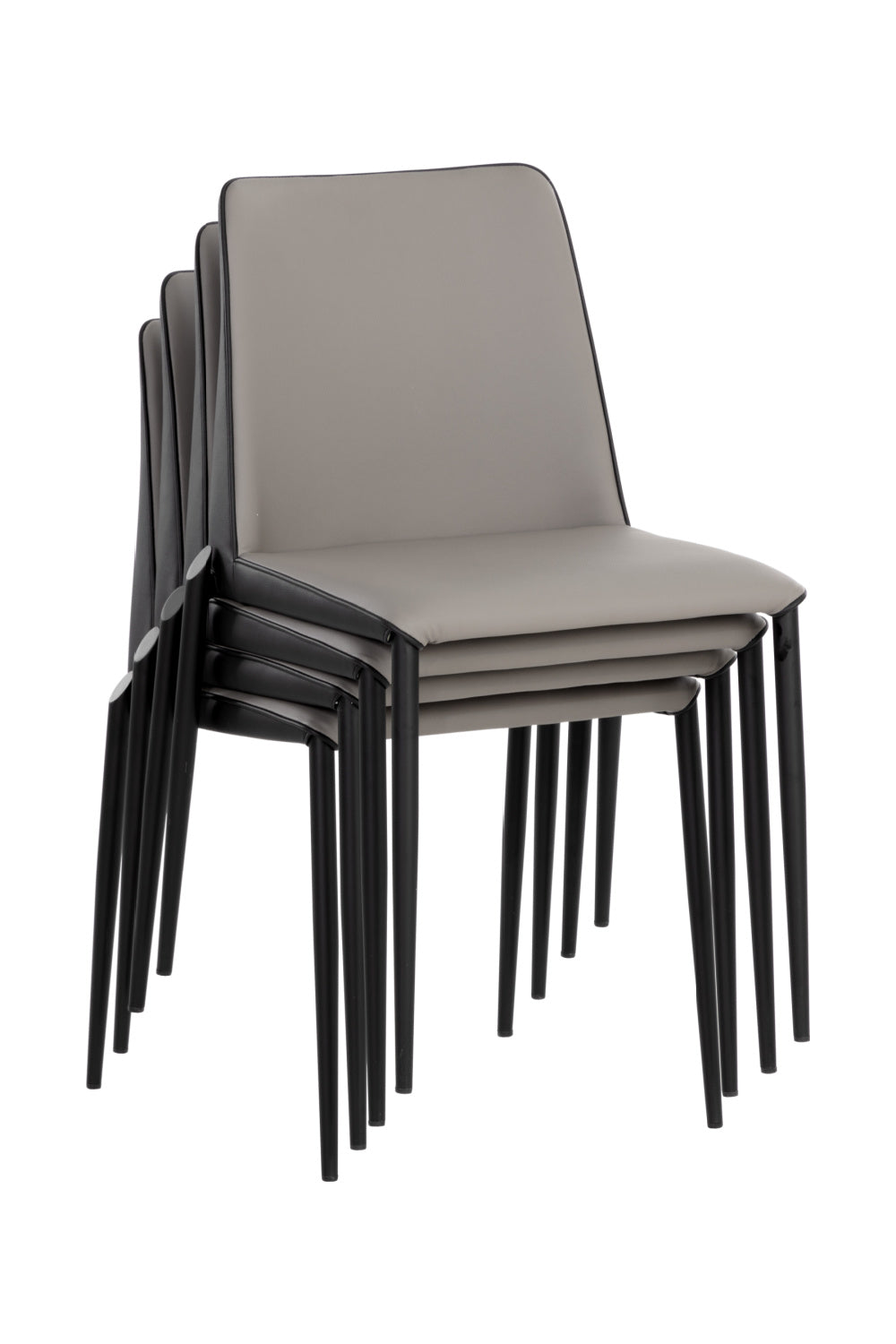 Modern European furniture - Leather Look Stackable Dining Chair - www.oroa.com | Oroa.com