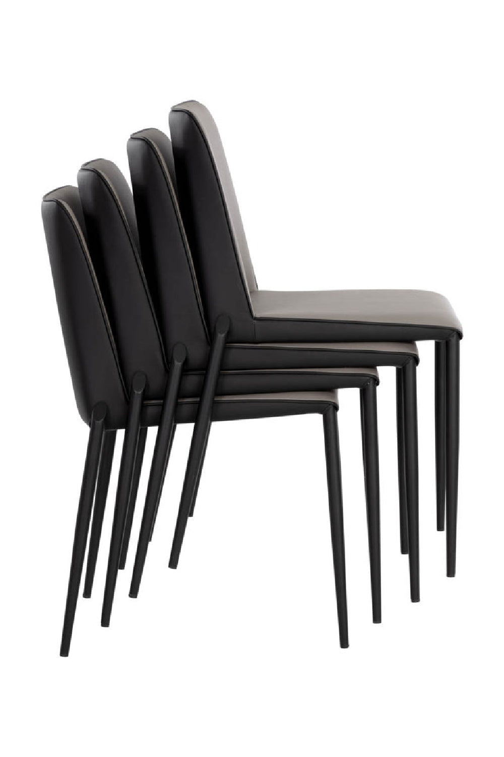 Modern European furniture - Leather Look Stackable Dining Chair - www.oroa.com | Oroa.com