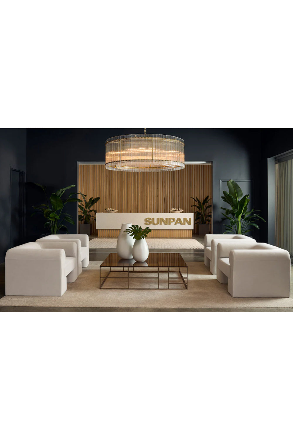 Modern European furniture - Clear Fluted Glass Chandelier L - www.oroa.com | Oroa.com