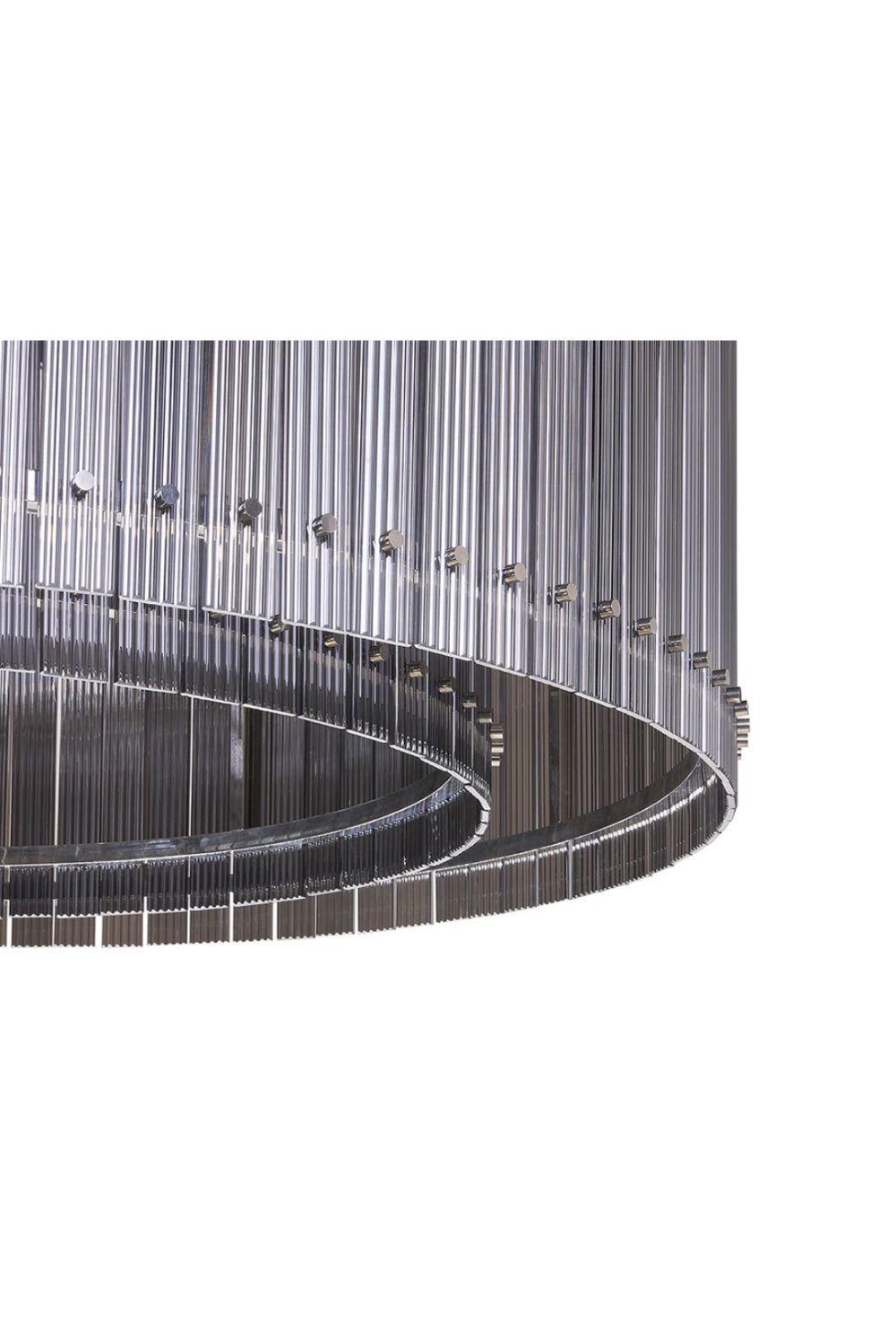 Modern European furniture - Clear Fluted Glass Chandelier L - www.oroa.com | Oroa.com