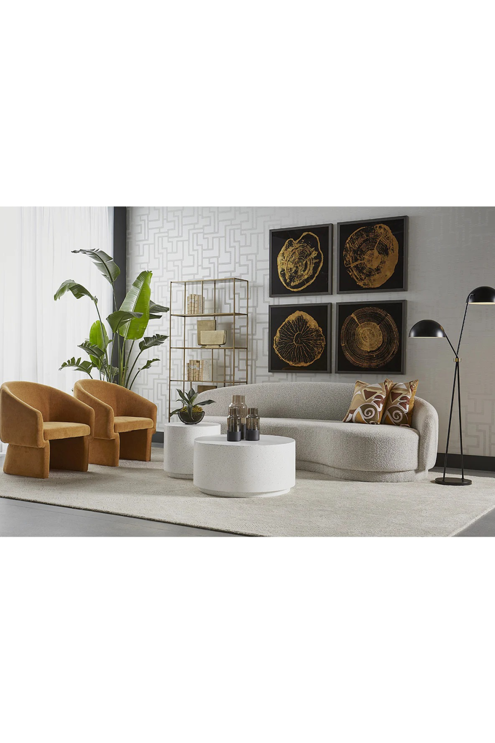 Modern European furniture - Black Dual-Domed Floor Lamp - www.oroa.com | Oroa.com