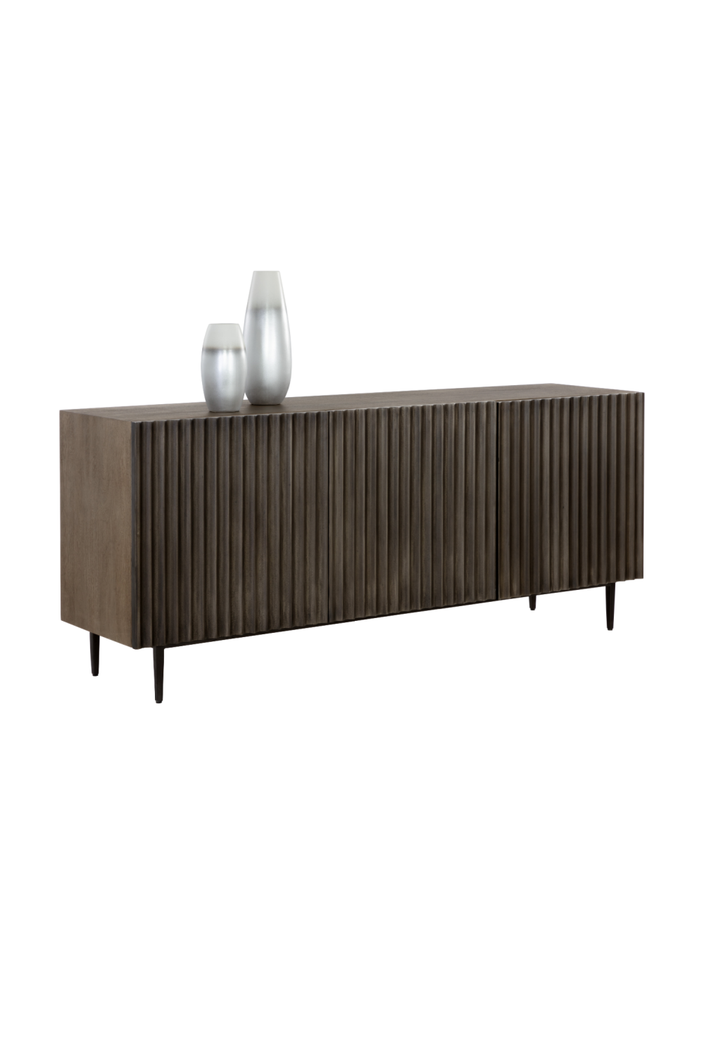 Modern European furniture - Taupe Fluted Wood Sideboard - www.oroa.com | Oroa.com