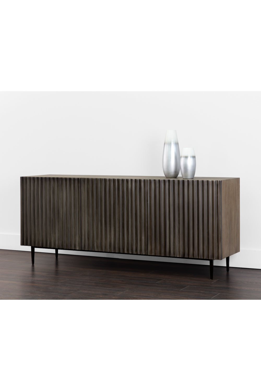 Modern European furniture - Taupe Fluted Wood Sideboard - www.oroa.com | Oroa.com