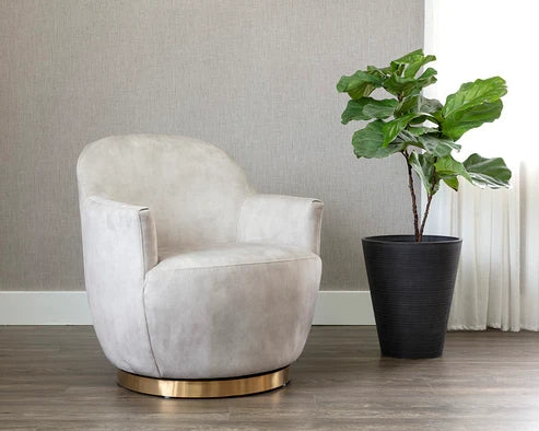 Modern European furniture - Barrel-Back Swivel Lounge Chair - www.oroa.com | Oroa.com