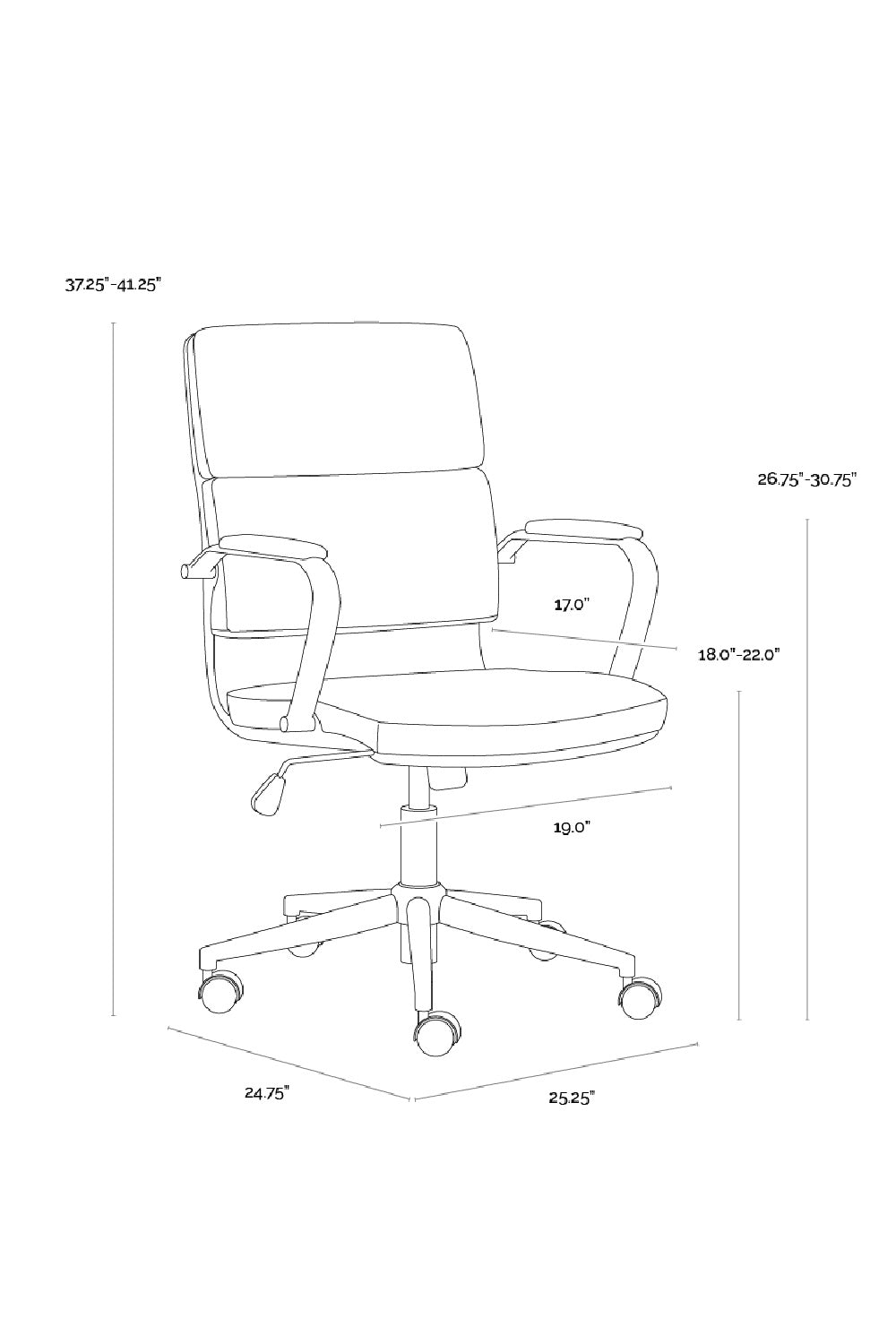 Modern European furniture - Gold Frame Upholstered Office Chair - www.oroa.com | Oroa.com