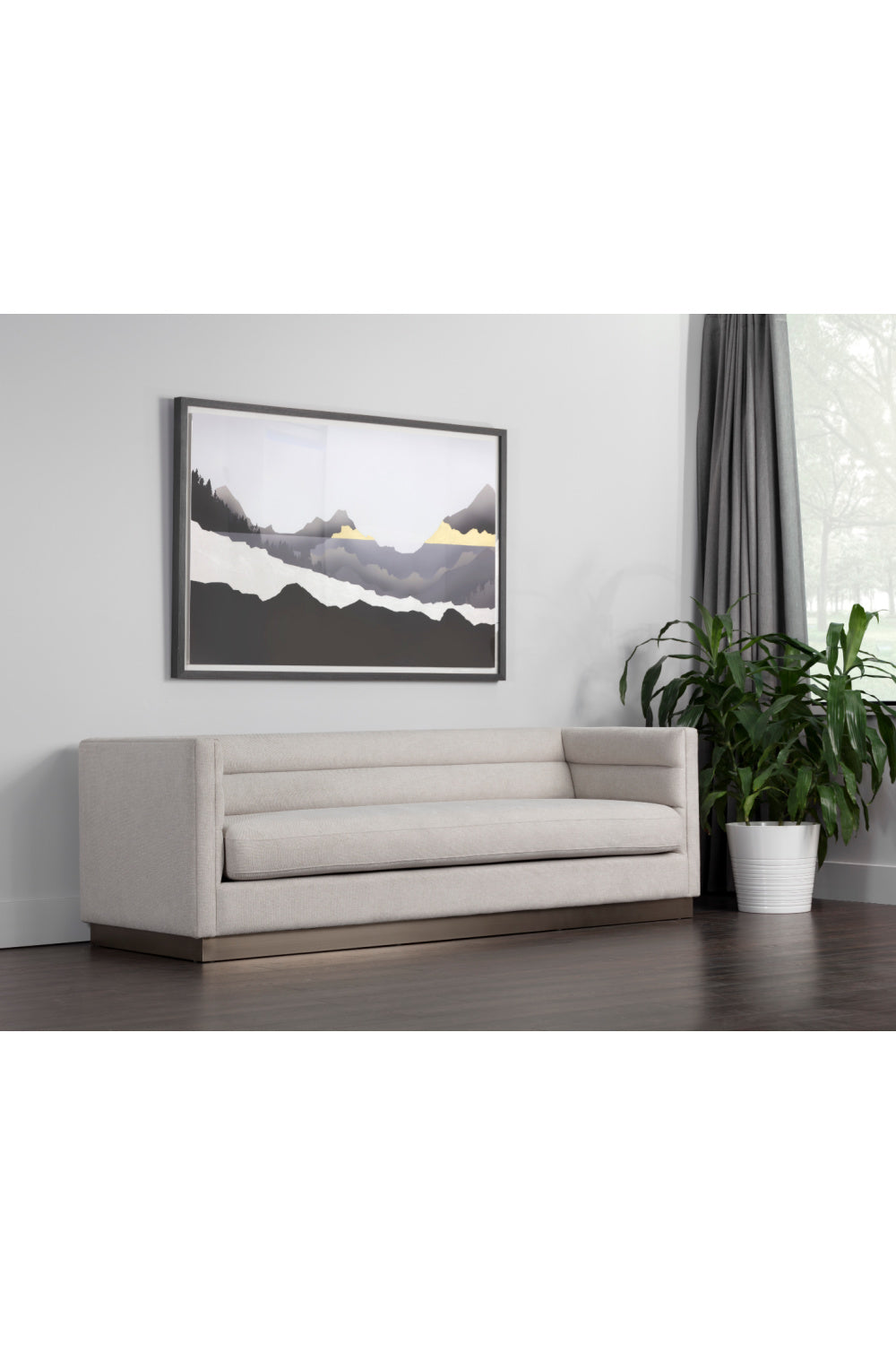 Modern European furniture - Horizontal-Tufted White Sofa - www.oroa.com | Oroa.com