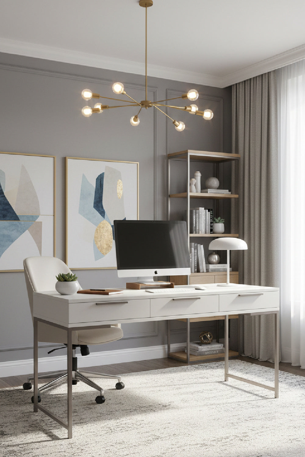 Modern European furniture - Minimalist Wood Office Desk - www.oroa.com | Oroa.com