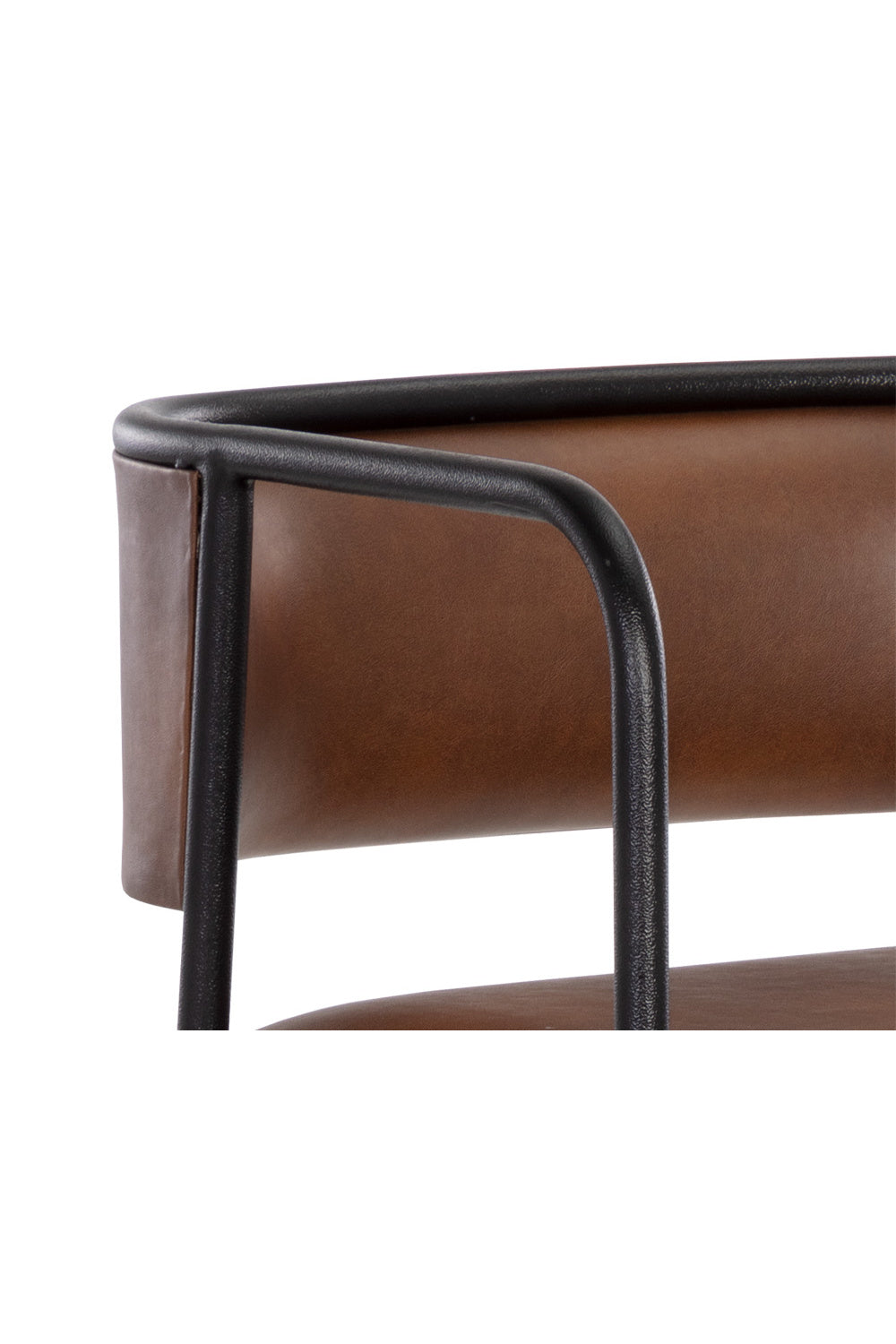 Modern European furniture - Brown Leather Look Bar Stool - www.oroa.com | Oroa.com