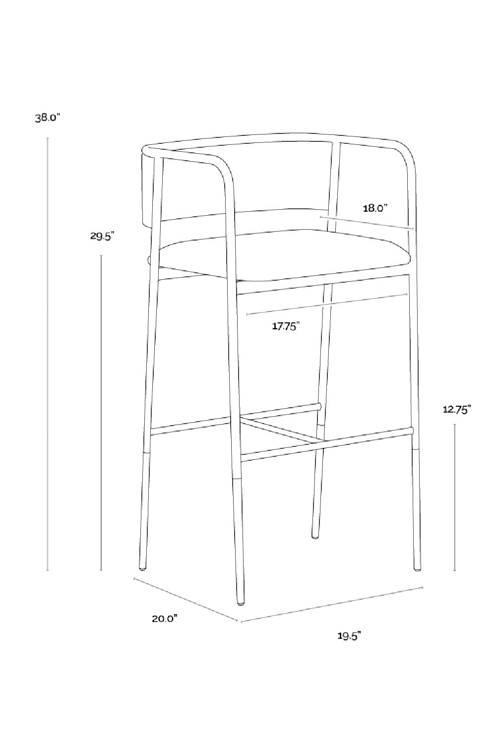 Modern European furniture - Brown Leather Look Bar Stool - www.oroa.com | Oroa.com
