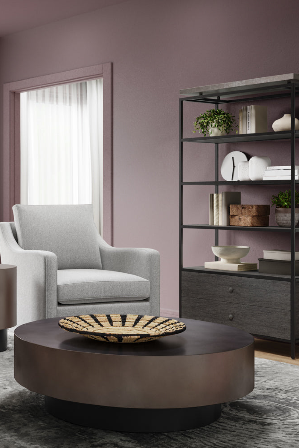 Modern European furniture - Round Metal Coffee Table - www.oroa.com | Oroa.com