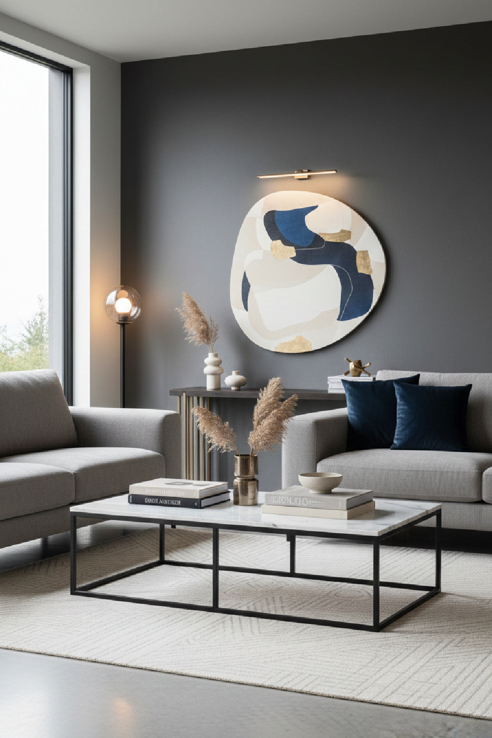 Modern European furniture - White Polished Marble Coffee Table - www.oroa.com | Oroa.com